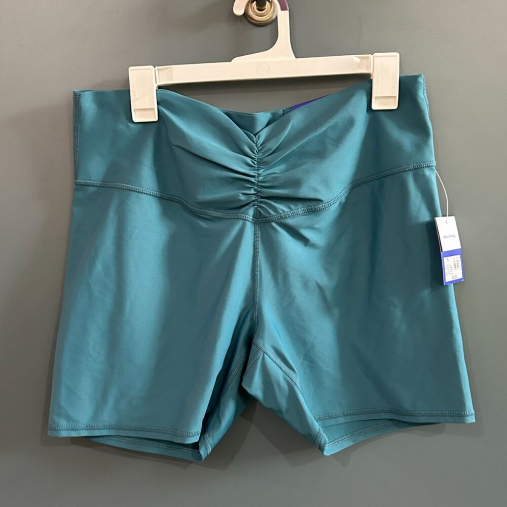 NEW JoyLab Womens Moisture-Wicking Athletic Shorts XL Teal